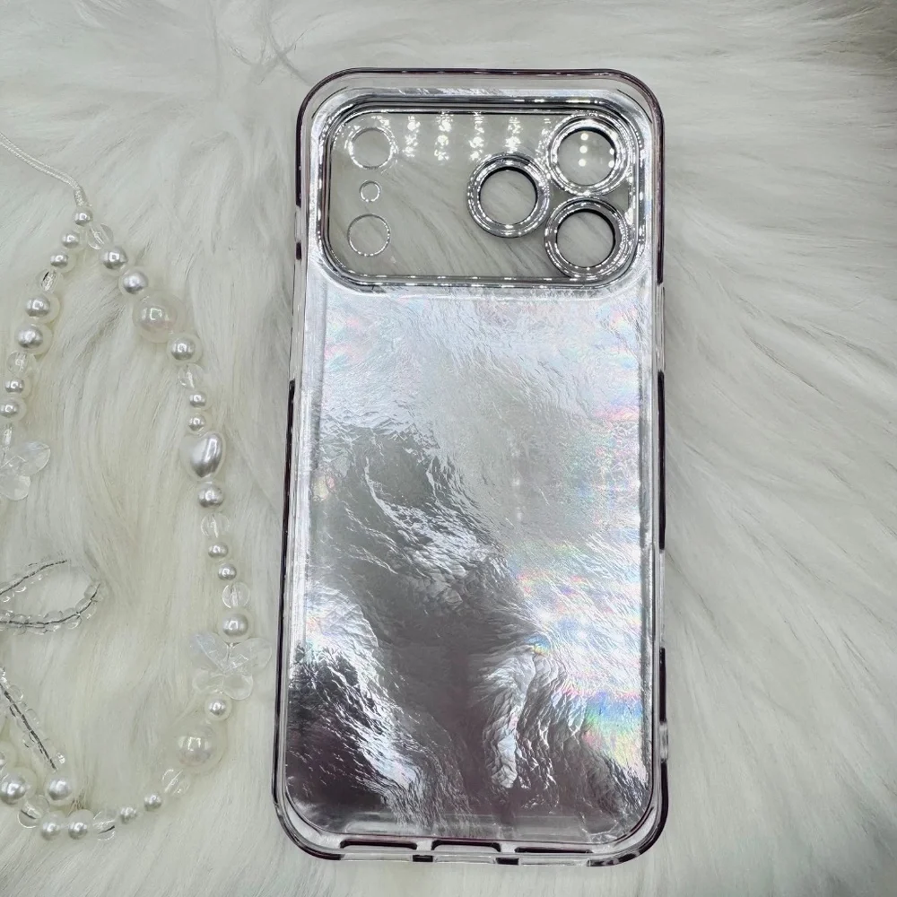Chic iPhone 17 Pro Max  Bow Theme Wine Case w/ bows design & matching bead charm